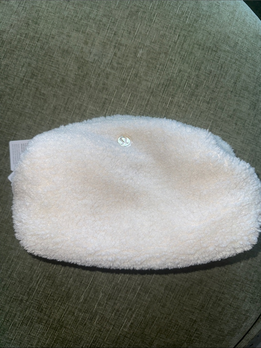 lululemon athletica Cream Sherpa cosmetic bag